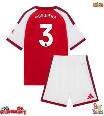 Arsenal Cristhian Mosquera #3 Replica Home Stadium Kit for Kids 2026-27 Short Sleeve (+ pants)